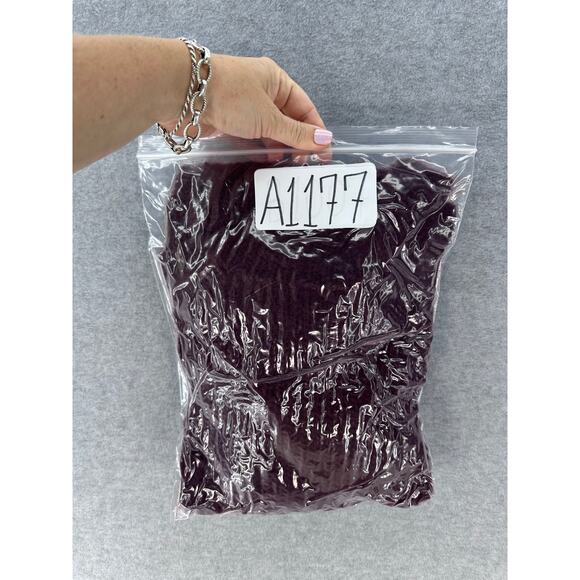 Naadam Women's sz S Oversized Mohair Plum Sweater Cowl Neck Classy Soft Comfort - Picture 10 of 10